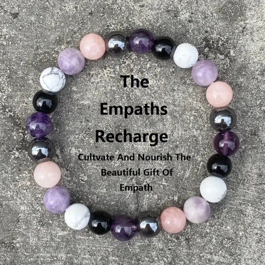 Black Tourmaline Bracelet Rose Quartz White Howlite Hematite Round Crystals Bracelet Women Men Gift for Nana Jewellery