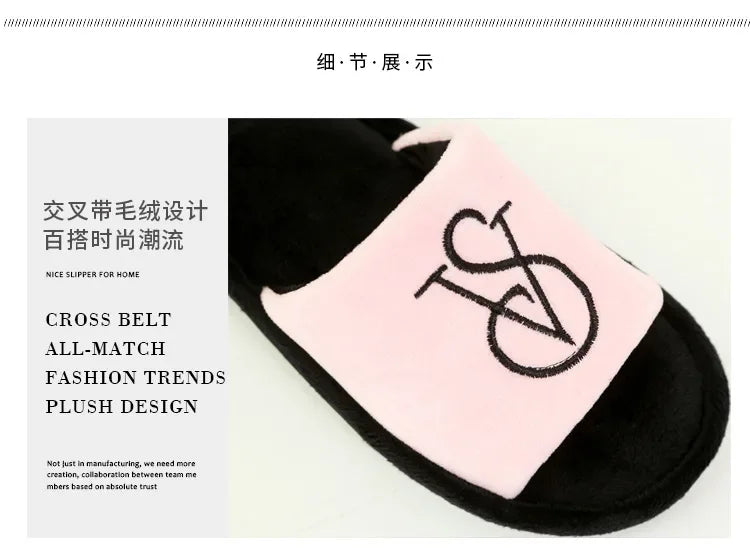 New Women's Cotton Slippers Warm Cotton Slippers Men Women Sandals  Zapatos De Mujer Shoes Slides