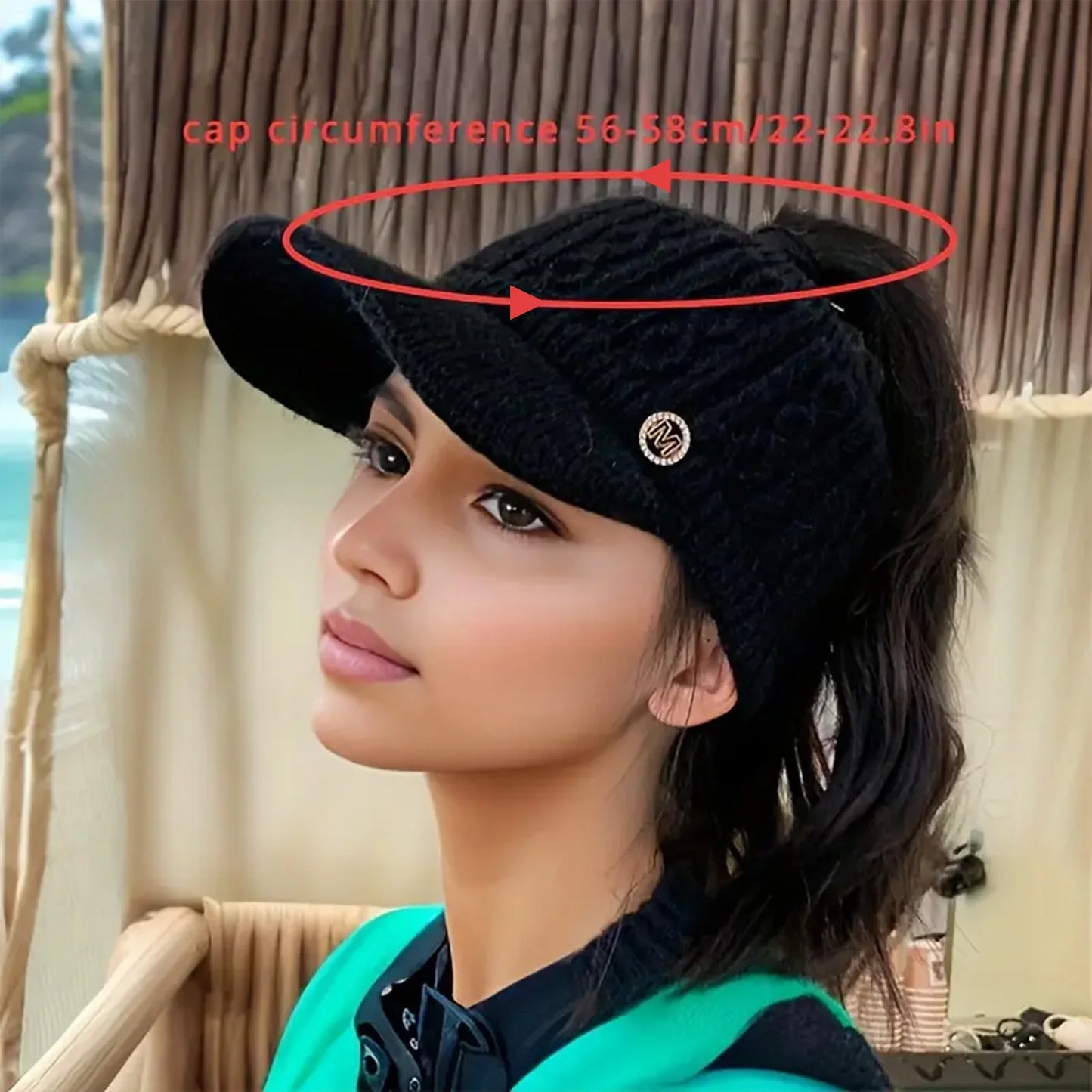 Winter Warm Knitted Tennis Hat Breathable & Cozy Stretchy Knitted Baseball Hats for Birthday Gifts New Year's Gifts