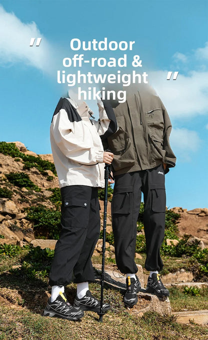 Men's hiking shoes, wear-resistant and anti slip outdoor sports shoes, fashionable and lightweight casual walking shoes