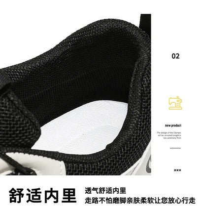 Autumn Men's Sneakers 2026 New Breathable Casual Shoes for Men Buttons Platform Vulcanzed Sneakers Shoes Non-slip Safety Shoes