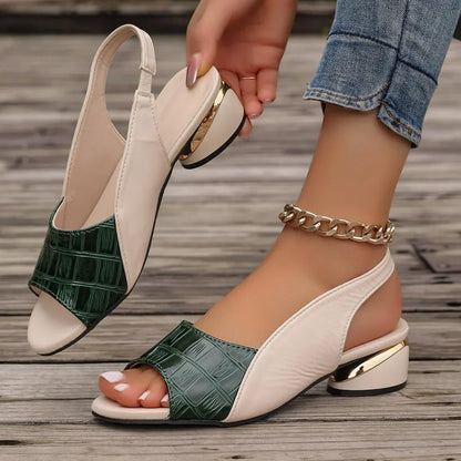 2025 Ladies Heels Sandals Chunky Fashion Women's Shoes Designer Summer New Brand Walking Casual Slides Dress Sandals