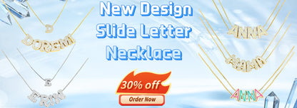DOREMI  Personalized Name Stainless Steel Necklace Font Customized Initial Letter Nameplate Necklace Custom Jewelry Girl Women