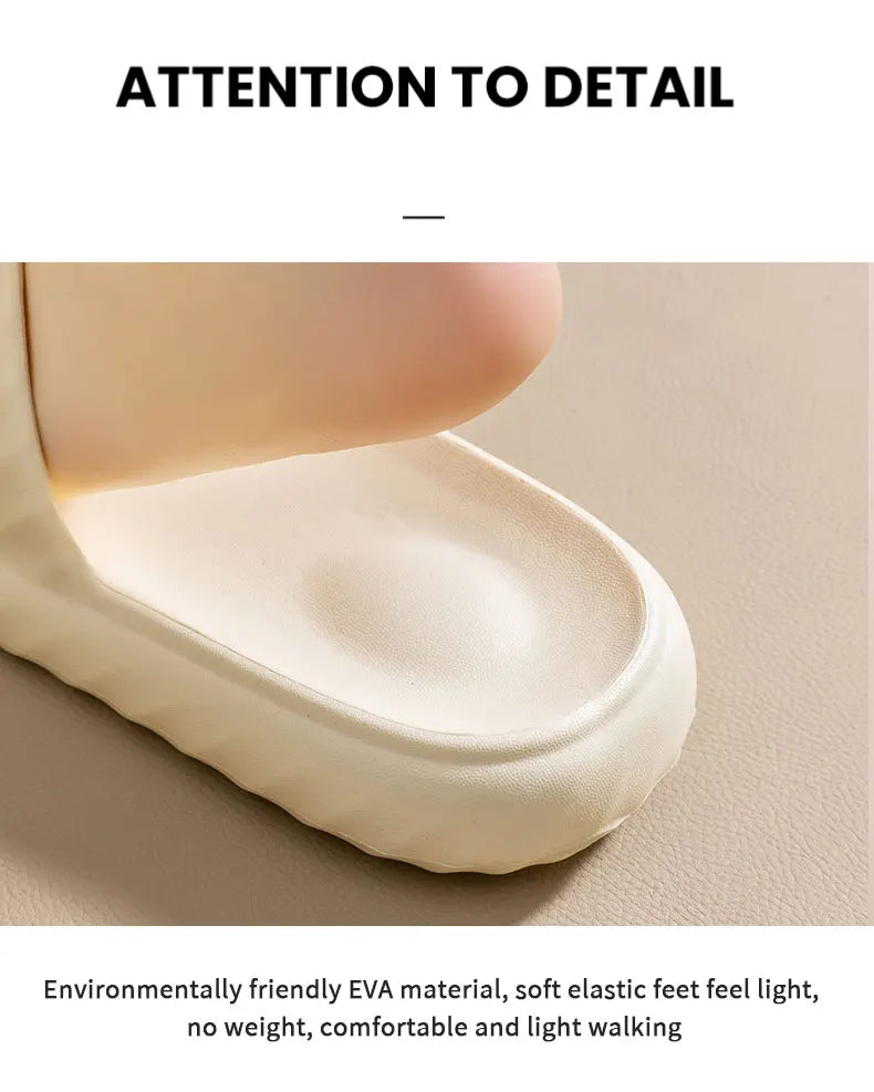 Platform Thick Bathroom Home Men Slippers Cloud Slippers Soft Sole Eva Outdoor Sandals Non-Slip Flip Flop Women Slippers