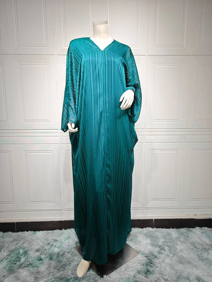 Eid Silky Muslim Set Women Satin Morocco Party Dress 2 Piece Set Abaya Evening Long Robe Musulman Ensembles Vestidos Largos