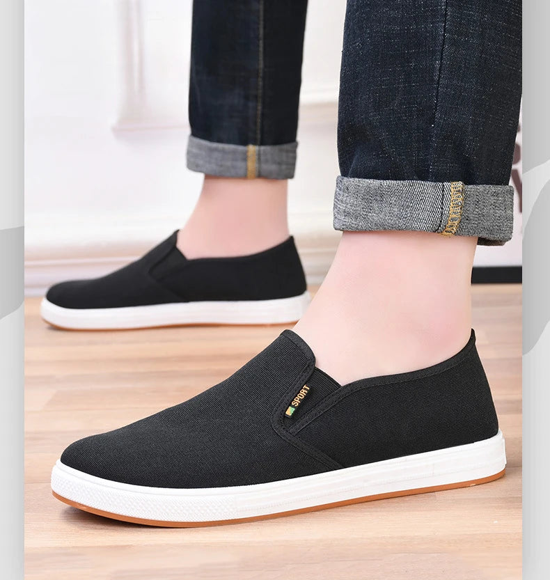 Autumn Low cut canvas shoes Comfort Male Flats Casual anti slip Vulcanized Sneaker New Fashion Light Loafers Zapatos Hombre