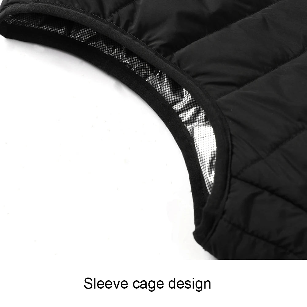 No battery 9 Zone Heating Vest Mens USB Infrared Thermal Jacket Smart Heated Clothes Winter Cold-proof Thick Sleeveless Hiking