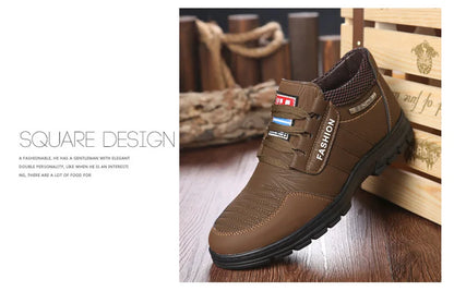Genuine Leather Men Shoes Platform Casual Shoes  Winter Outdoor Walking Hiking Shoe Fashion Male Business Sneakers Zapatos 2024