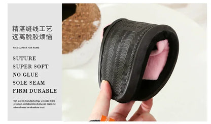 New Women's Cotton Slippers Warm Cotton Slippers Men Women Sandals  Zapatos De Mujer Shoes Slides
