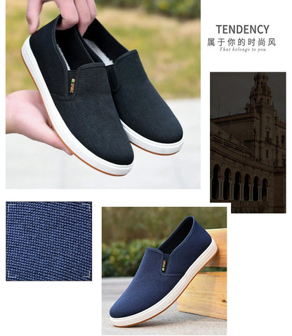 Autumn Low cut canvas shoes Comfort Male Flats Casual anti slip Vulcanized Sneaker New Fashion Light Loafers Zapatos Hombre