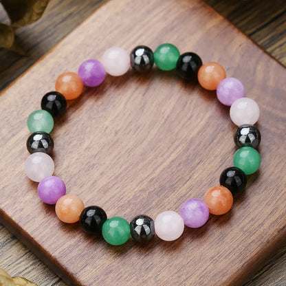 Meetvii Handmade 8mm Onyx Natrual Stone Beaded Bracelets for Women Men Hematite Healing Braslet Cadeau Homme Leisure Jewelry