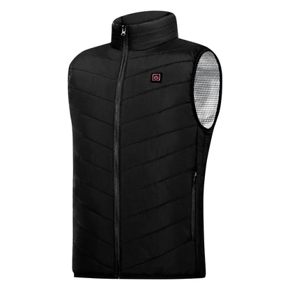 No battery 9 Zone Heating Vest Mens USB Infrared Thermal Jacket Smart Heated Clothes Winter Cold-proof Thick Sleeveless Hiking