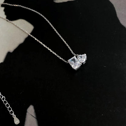 Vinregem Sparkling Crushed Ice Cut Lab Created Sapphire Gems Pendant Necklaces 100% 925 Sterling Silver Fine Jewelry Wholesale