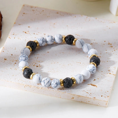 Bring Good Luck and Attract Wealth Natural Stone Bracelet Energy Meditation Bracelet Friendship Jewelry Gift Stretch Bracelet