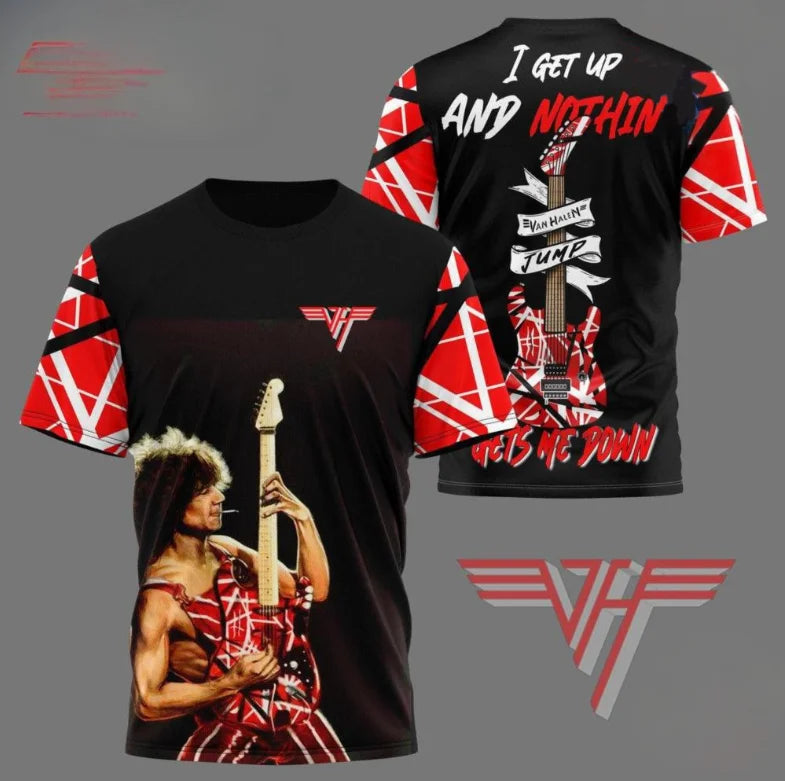 New Classic Rock Van Halen T-shirts Summer 3D Print Unisex Streetwear Men Women Hip Hop Trend Short Sleeve Tee Oversized Y2k Top