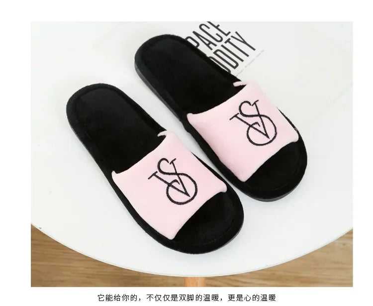 New Women's Cotton Slippers Warm Cotton Slippers Men Women Sandals  Zapatos De Mujer Shoes Slides