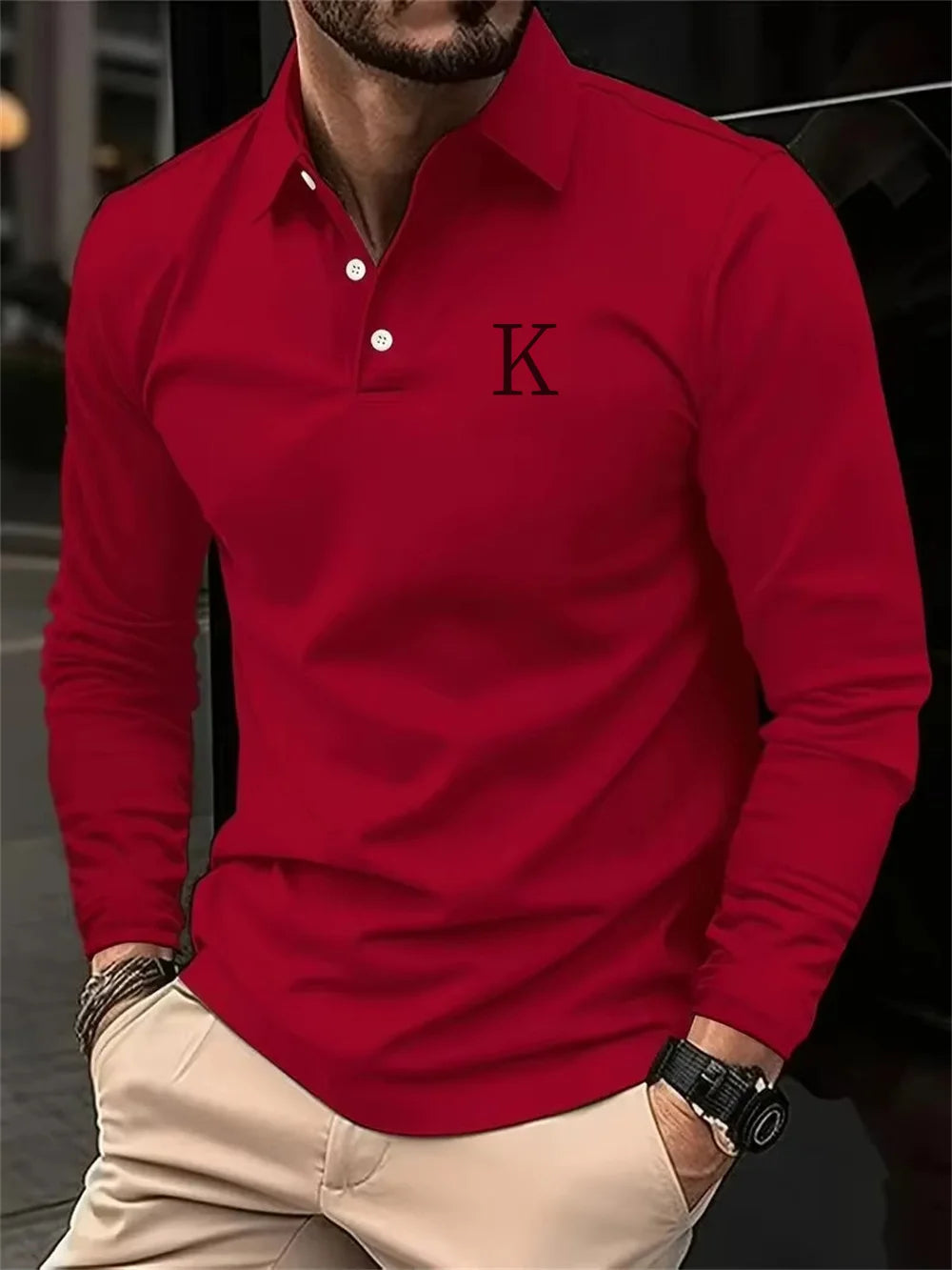 Men's Spring and Autumn Casual Breathable Comfortable Polo Shirt Hot Selling Fashion Men's Business Long Sleeve T-Shirt