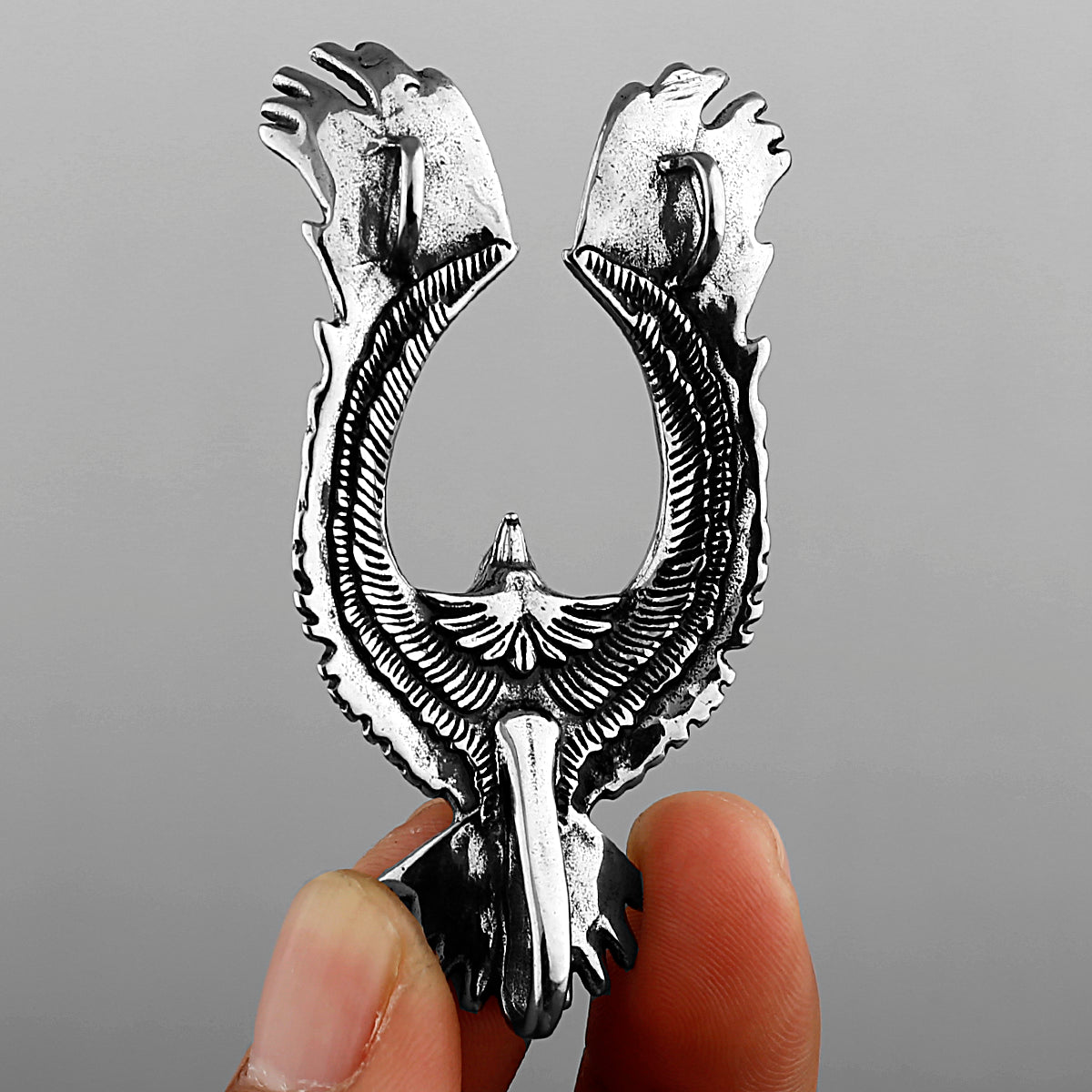 Retro High Quality Eagle Spread Wings Pendant Unisex Fashion Animal 316L Stainless Steel Pendant Jewelry Gift Wholesale