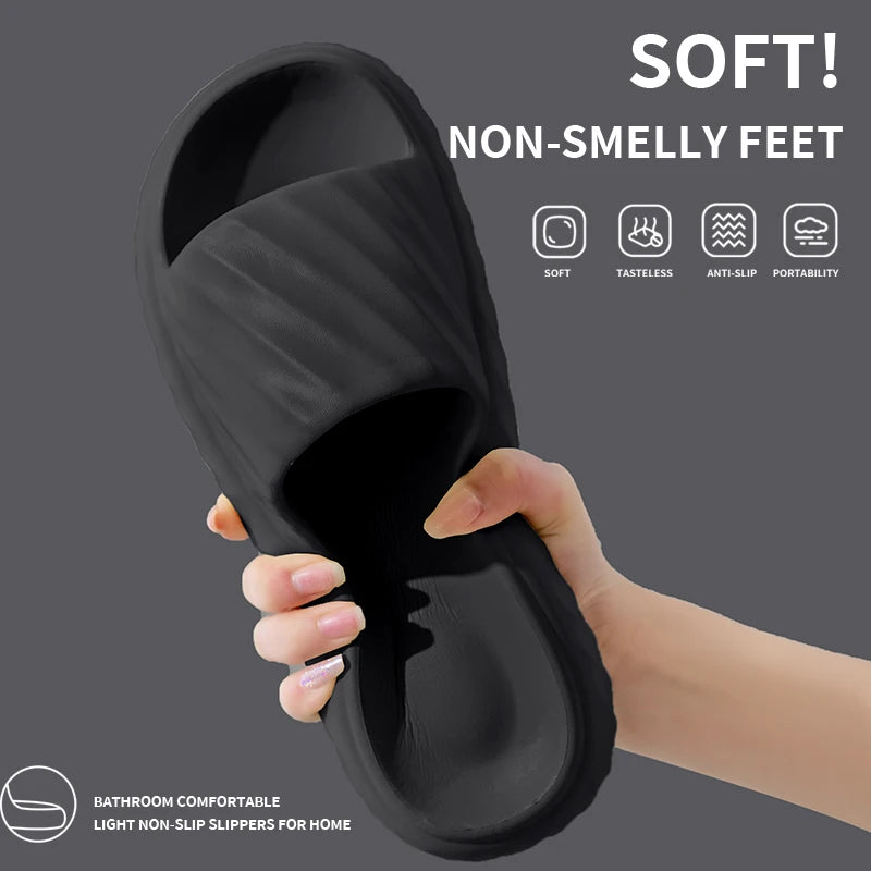 Platform Thick Bathroom Home Men Slippers Cloud Slippers Soft Sole Eva Outdoor Sandals Non-Slip Flip Flop Women Slippers