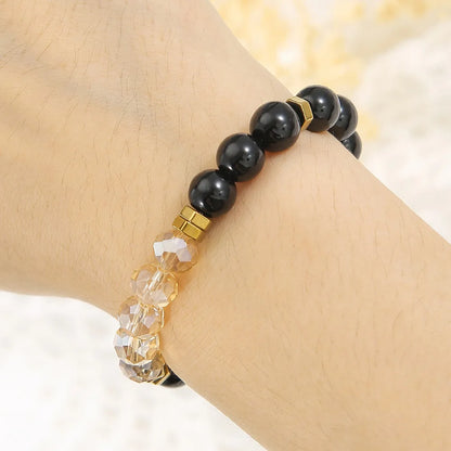 Meetvii Handmade 8mm Onyx Natrual Stone Beaded Bracelets for Women Men Hematite Healing Braslet Cadeau Homme Leisure Jewelry