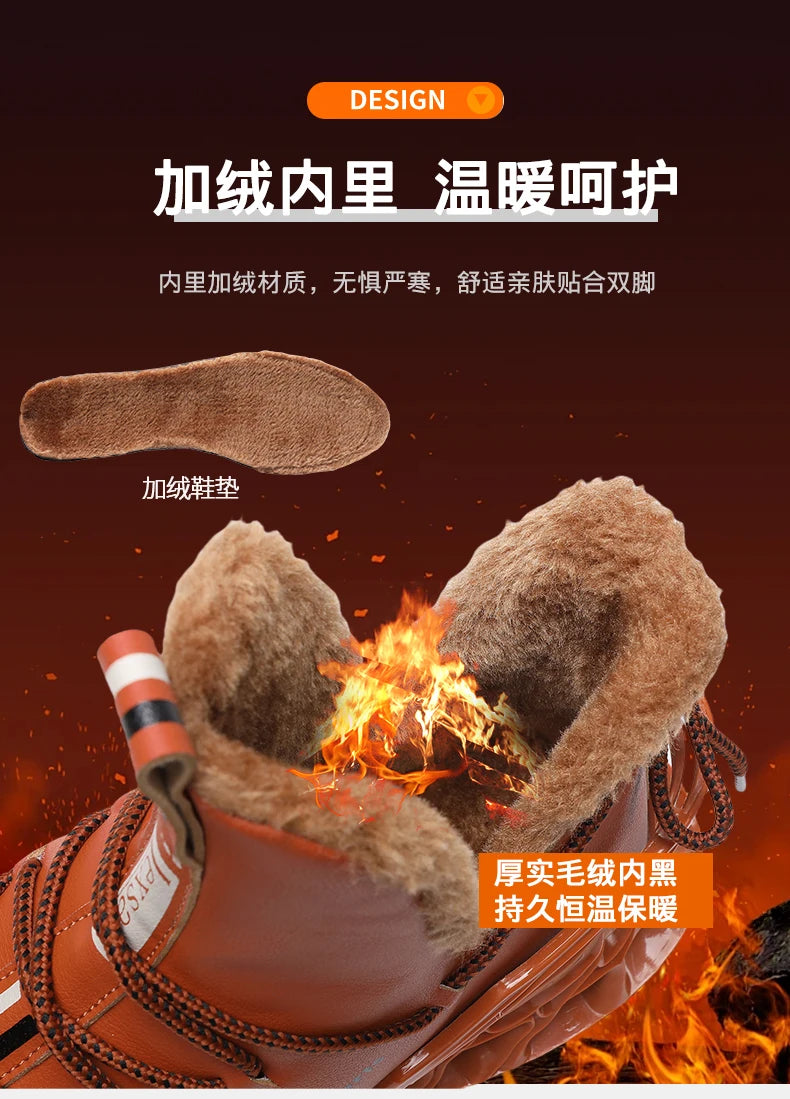 men boots 2025 New Winter Slippers Warm Men Shoes Waterproof Non-Slip Plush Sneakers Male tenis shoes Boots Men Sneakers Winter