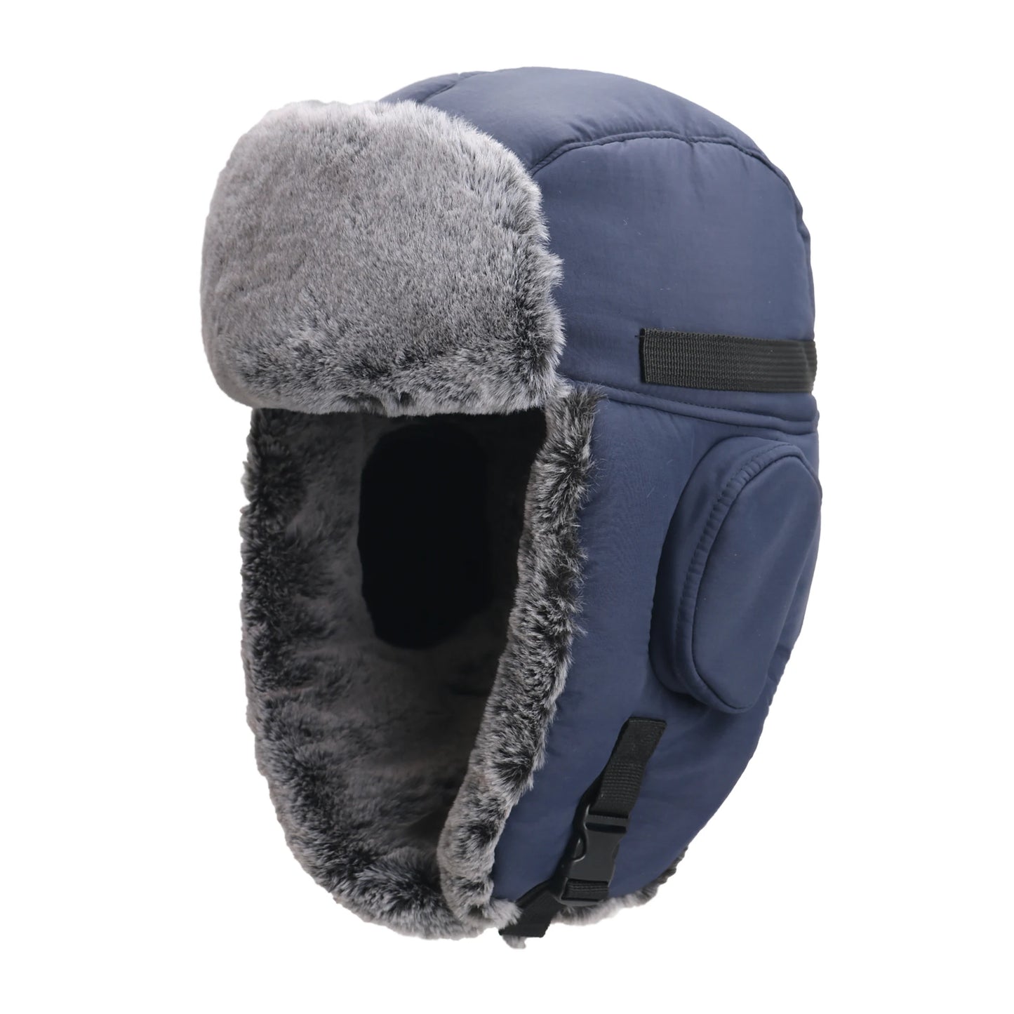 Winter Cozy Plush Ushanka Russian Hat Windproof Cold Proof Full Hood Earflap Hat Velvet Thick Thermal Hat 58-60cm