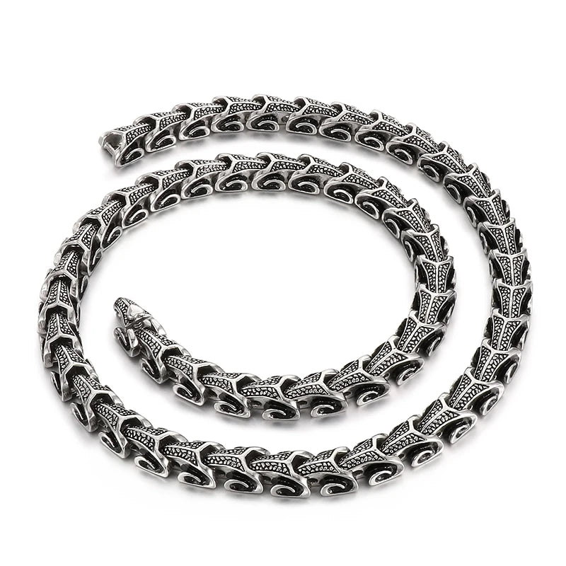 11mm Dragon Chain Bracelet & Necklace - Stainless Steel 316L - KN10315-D