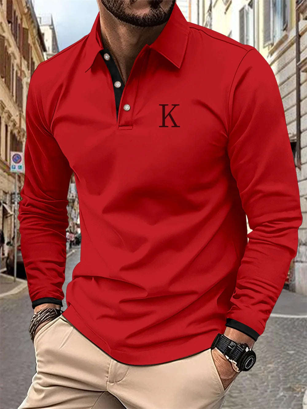 Men's Spring and Autumn Casual Breathable Comfortable Polo Shirt Hot Selling Fashion Men's Business Long Sleeve T-Shirt
