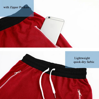 Men's Mesh Sports Track Shorts Summer Basketball Fitness Running Breathable Short Pants Loose Muscle Training Bermuda Masculina