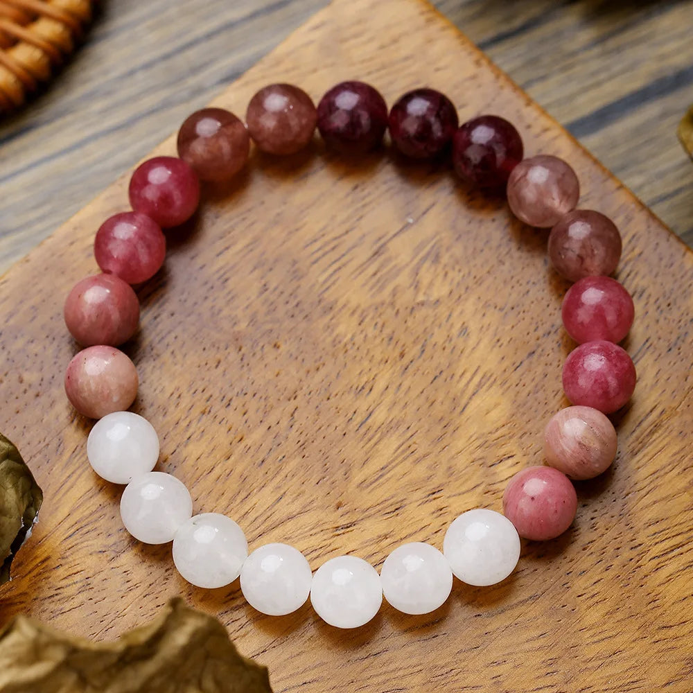 Meetvii Handmade 8mm Onyx Natrual Stone Beaded Bracelets for Women Men Hematite Healing Braslet Cadeau Homme Leisure Jewelry