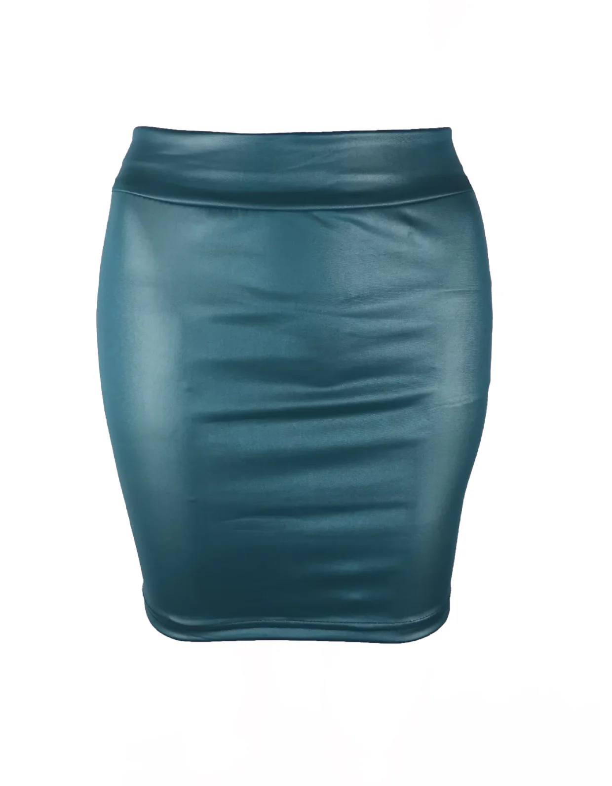 Matte Leather Slim Mini Skirt High Waist Sexy Fashion Imitation PU Leather Skirt Short Korean Nightclub Streetwear for Women