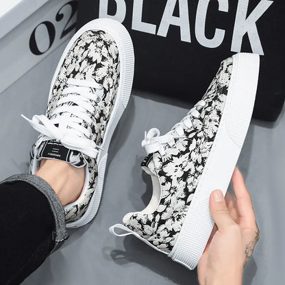 White Casual Leather Men Sneakers Shoes Comfortable Trend Board Shoes for Men Breathable Sneakers Sports Shoes Men Running Shoes