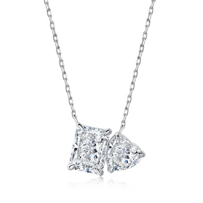 Vinregem Sparkling Crushed Ice Cut Lab Created Sapphire Gems Pendant Necklaces 100% 925 Sterling Silver Fine Jewelry Wholesale