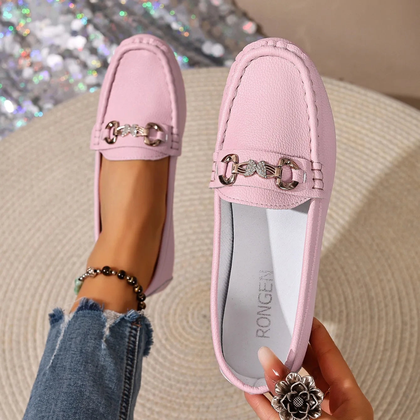 2026 New Women Flats Spring Autumn Casual Slip on Mary Jane Shoes Fashion Sneakers Women Round Toe Solid Soft Sole Flat Loafers