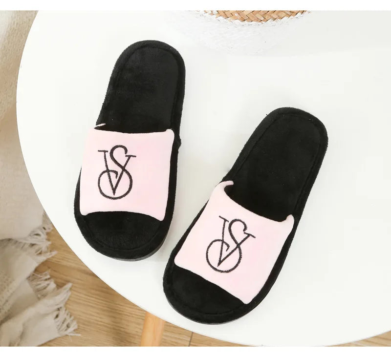 New Women's Cotton Slippers Warm Cotton Slippers Men Women Sandals  Zapatos De Mujer Shoes Slides