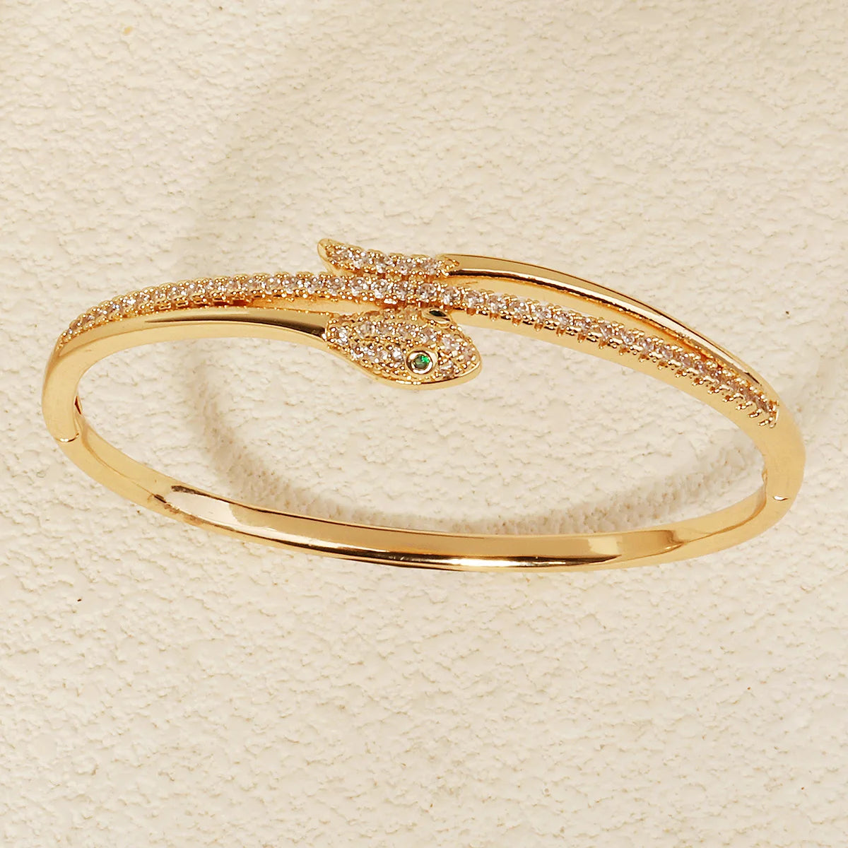 Trendy Stainless Steel Golden Snake Owl Zirconia Bracelet For Women Classic Animals Bangles Jewelry Accessories Summer As Gifts