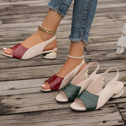 2025 Ladies Heels Sandals Chunky Fashion Women's Shoes Designer Summer New Brand Walking Casual Slides Dress Sandals