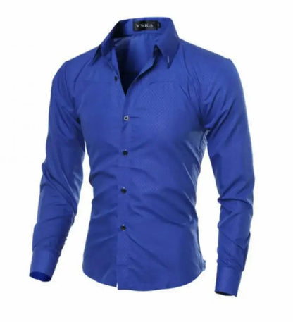2026 Mens Luxury Casual Formal Shirt Spring Summer Men Slim Fit Business Dress Shirts Male Turn-Down Collar Blouse Men Clothing