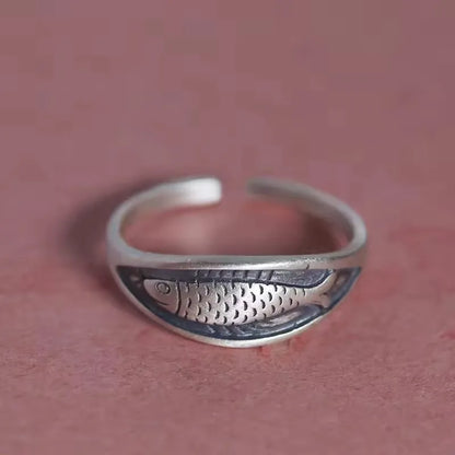 Sam Panda 925 Sterling Silver Rings For Women Men Fine Jewelry Finger Adjustable Open Vintage Chain Ring For Party Birthday Gift