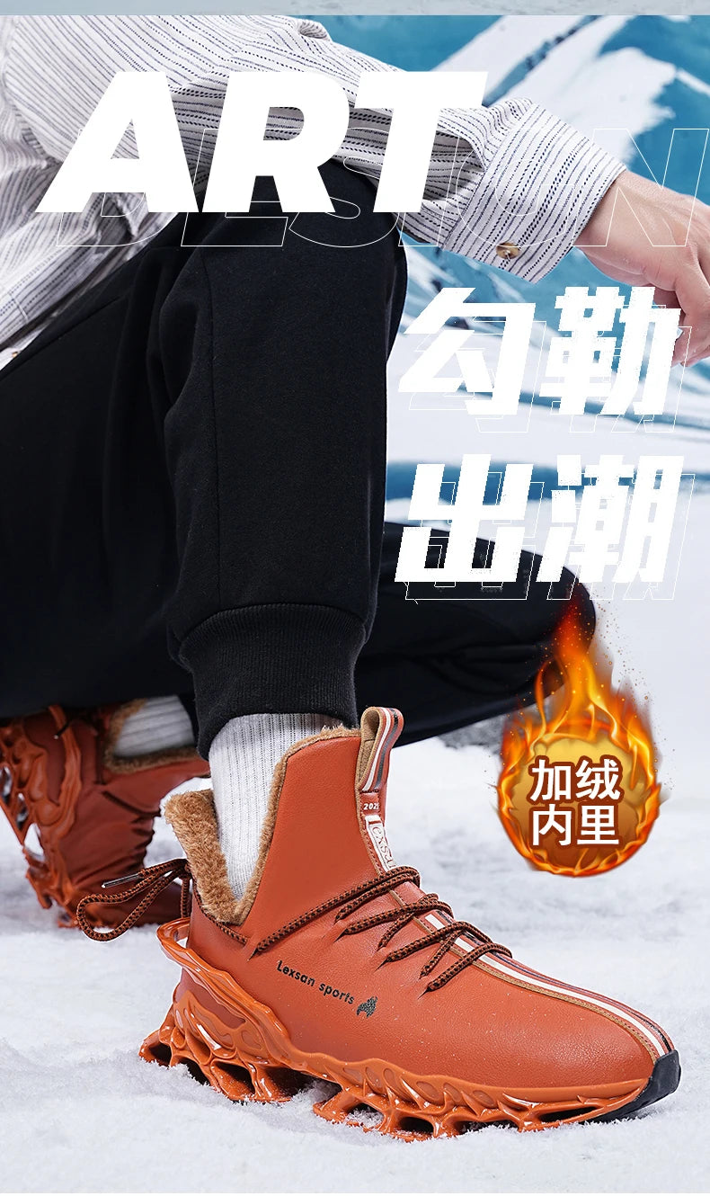 men boots 2025 New Winter Slippers Warm Men Shoes Waterproof Non-Slip Plush Sneakers Male tenis shoes Boots Men Sneakers Winter