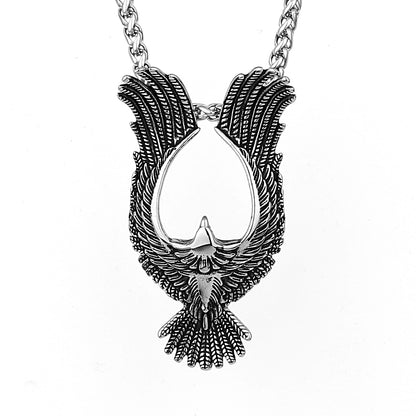 Retro High Quality Eagle Spread Wings Pendant Unisex Fashion Animal 316L Stainless Steel Pendant Jewelry Gift Wholesale