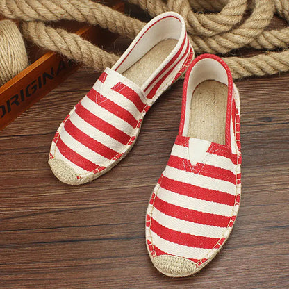 2026 Summer Autumn Men Canvas Shoes Breathable Men's Casual Shoes Slip-On Hemp Shoes Graffiti Espadrilles Women Footwear Flats