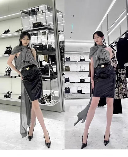 Patent leather high heels Women 2024 new gold with one-line sandals pointy skinny heels party women's shoes