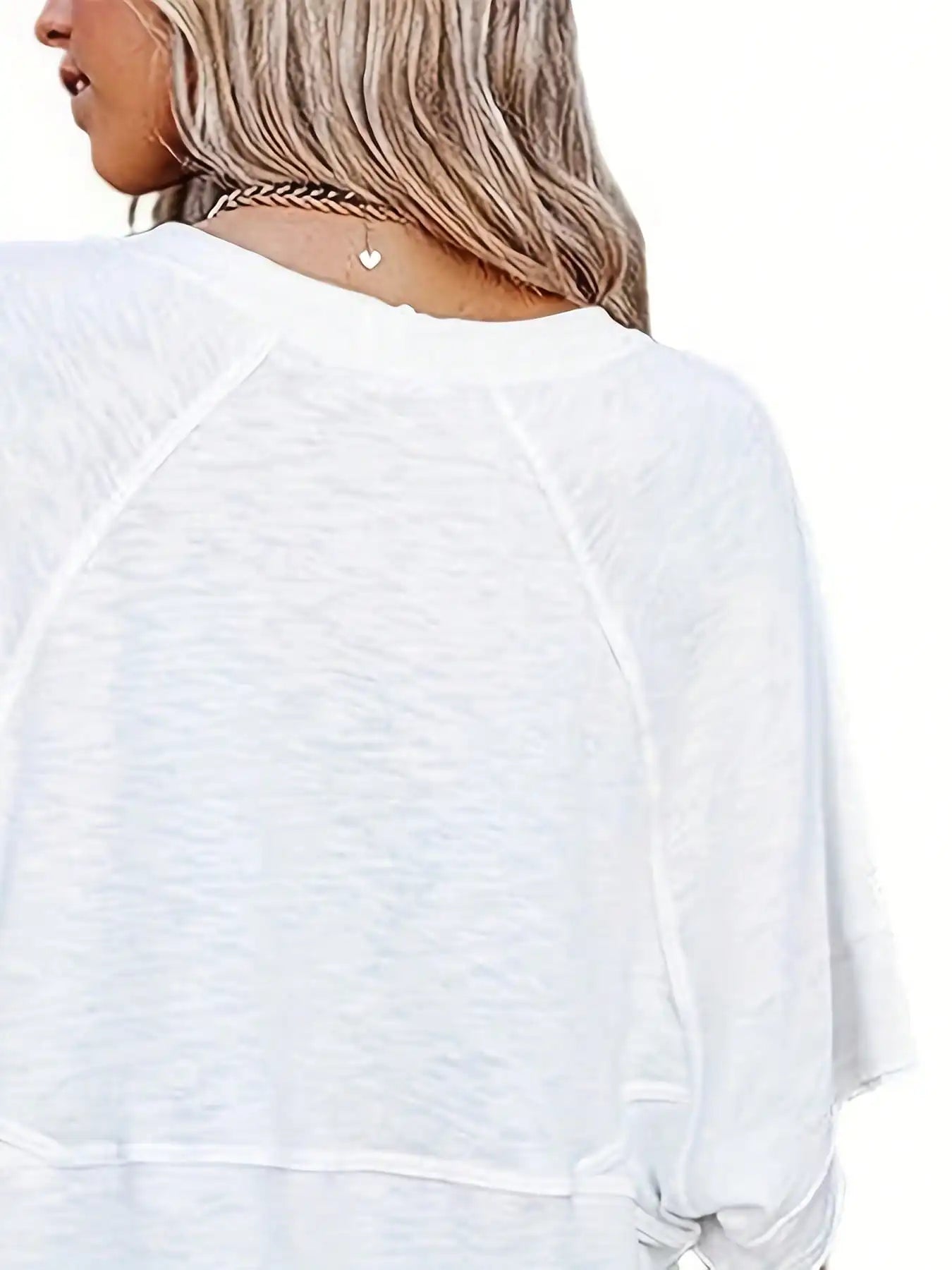 Women's Summer New Crewneck Batwing Half Sleeve Tops Solid Color Loose Fit Cute Flowy Tee Shirts Casual Dressy Cropped Blouse