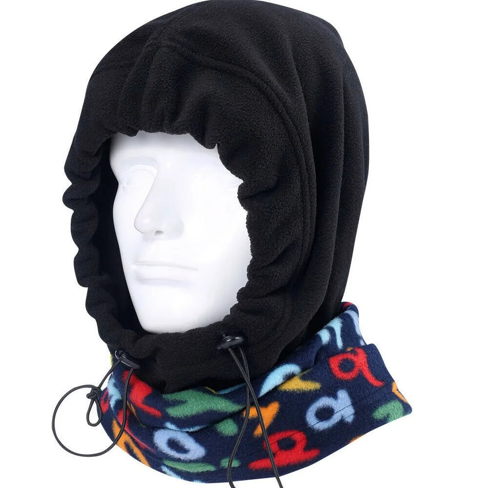 Winter Adjustable Windproof Hat Thermal Fleece Face Mask Hood Beanies for Cold Weather Warmer Full Face Ski Mask Caps