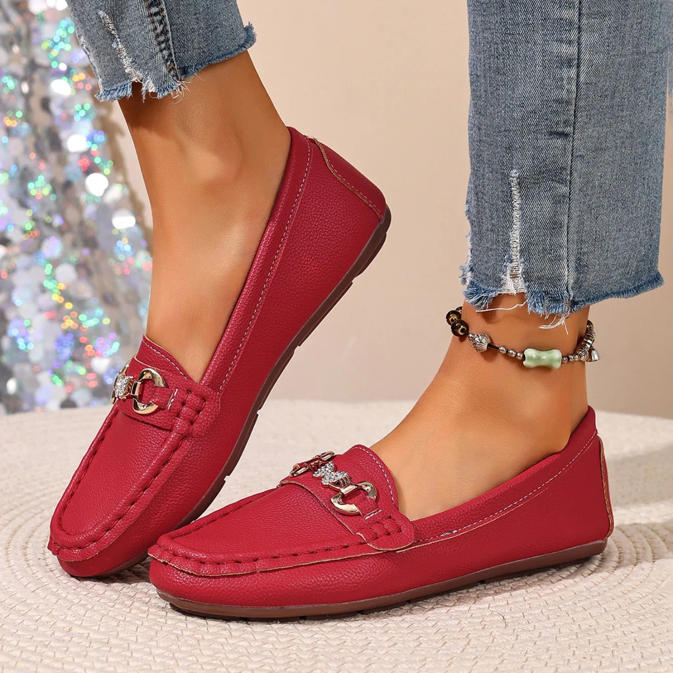 2026 New Women Flats Spring Autumn Casual Slip on Mary Jane Shoes Fashion Sneakers Women Round Toe Solid Soft Sole Flat Loafers