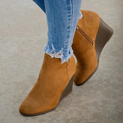Leopard Ankle Boots Lace Up Footwear Platform High Heels Boots Women Slip On Women Shoes Boots Woman Flat Boots Botas Mujer2023