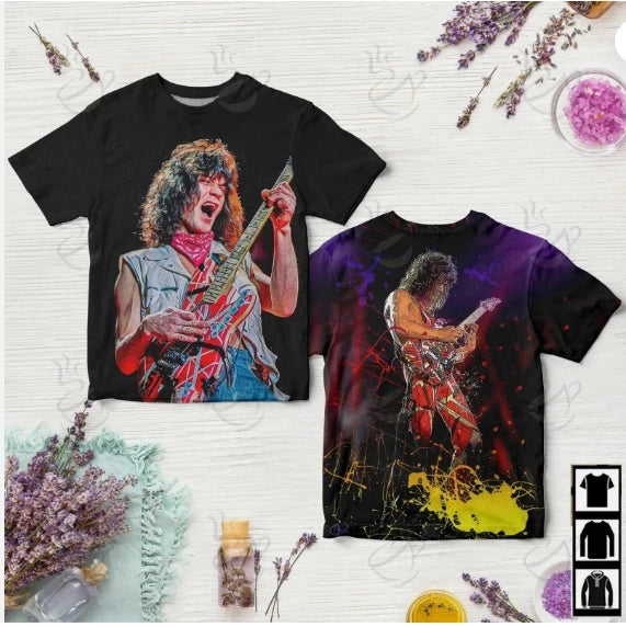 New Classic Rock Van Halen T-shirts Summer 3D Print Unisex Streetwear Men Women Hip Hop Trend Short Sleeve Tee Oversized Y2k Top