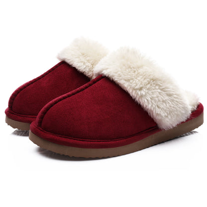 Litfun Fuzzy Platform Slippers For Women Winter Warm House Shoes With Memory Foam Outdoor Anti-Slip Fashion Fur Fluffy Slippers