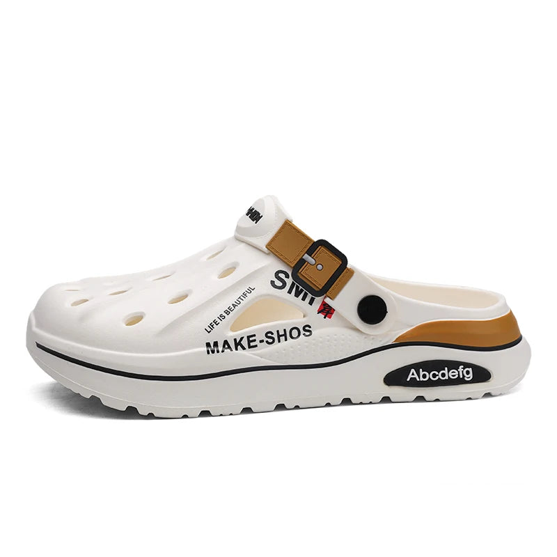 Summer Men Slippers Classics EVA Insole Men Shoes Arch Support Waterproof  Garden Clogs For Men Beach Shoes